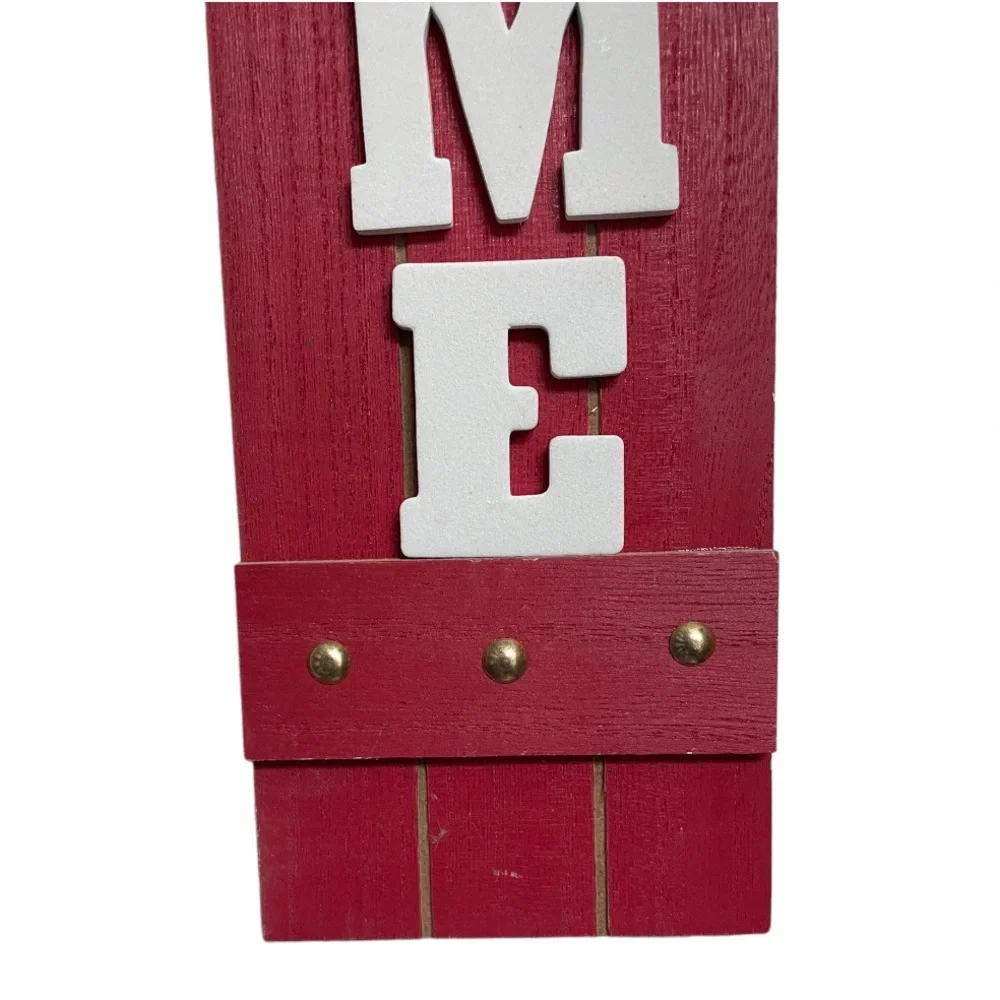 Welcome Wood Slatted 24” Christmas Hanging Wall Decor NWT